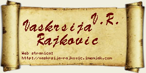 Vaskrsija Rajković vizit kartica